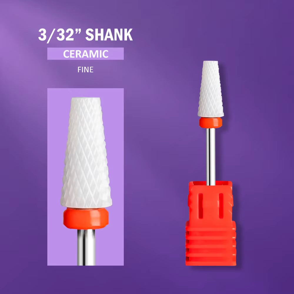 Ceramic Nail Drill Bit Milling Cutter for Manicure Pedicure Nail Files Buffer Nail Art Equipment Accessory