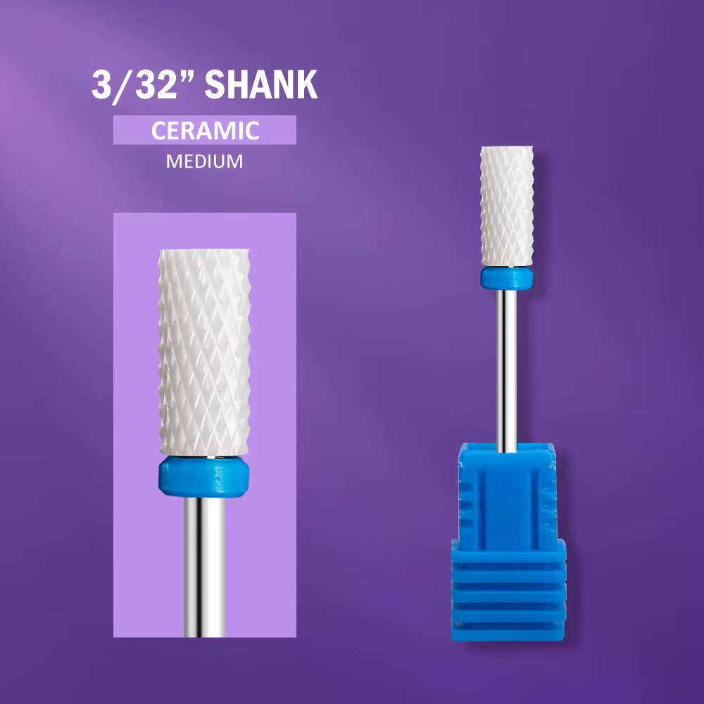 Ceramic Nail Drill Bit Milling Cutter for Manicure Pedicure Nail Files Buffer Nail Art Equipment Accessory