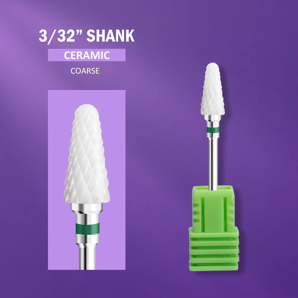 Ceramic Nail Drill Bit Milling Cutter for Manicure Pedicure Nail Files Buffer Nail Art Equipment Accessory