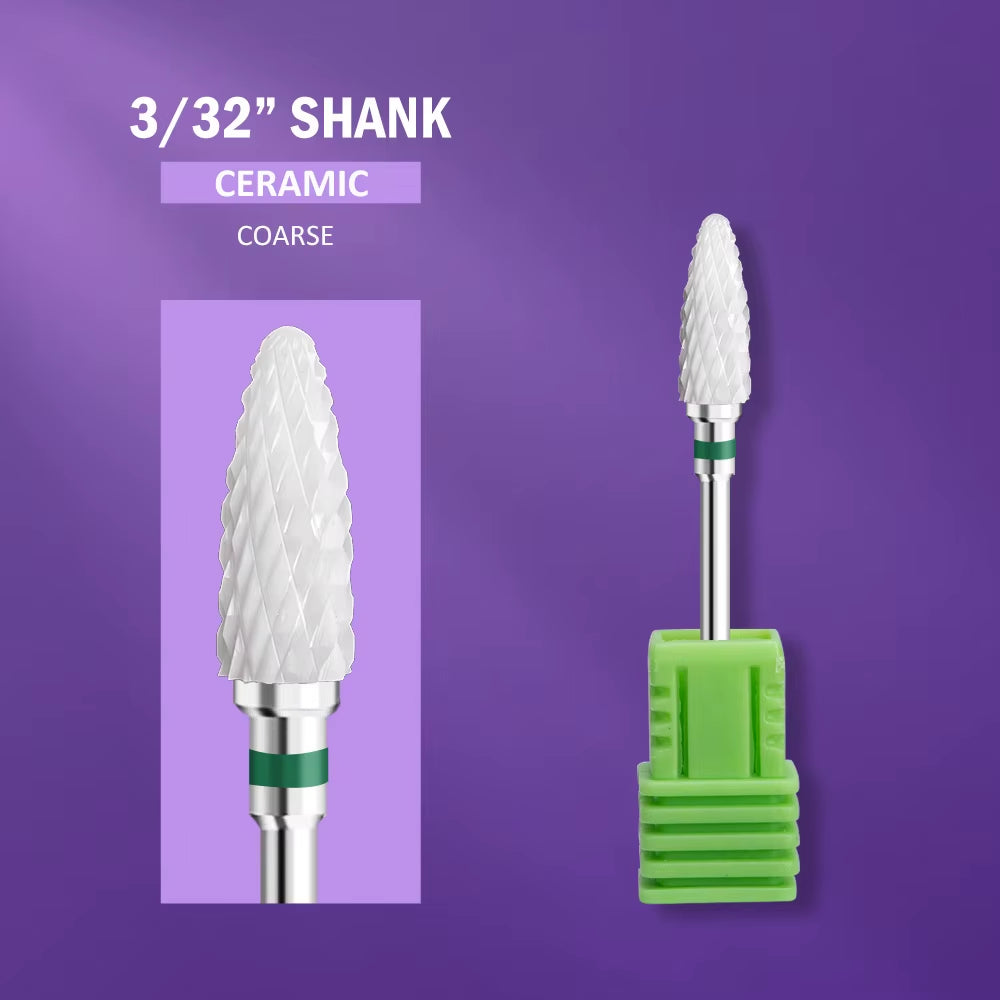 Ceramic Nail Drill Bit Milling Cutter for Manicure Pedicure Nail Files Buffer Nail Art Equipment Accessory